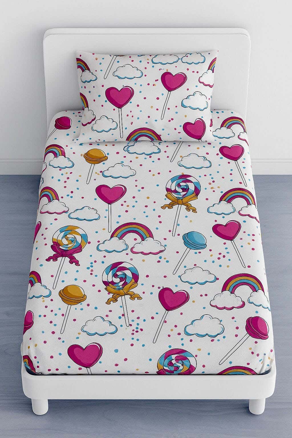 Blended Cotton Bedding Sheet Set,200x120 cm, 2 Pieces - Multicolor