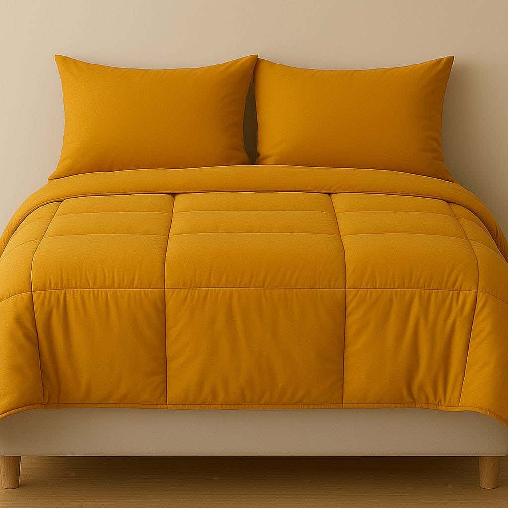 Blended Cotton Quilt Cover,240x220 cm - Yellow