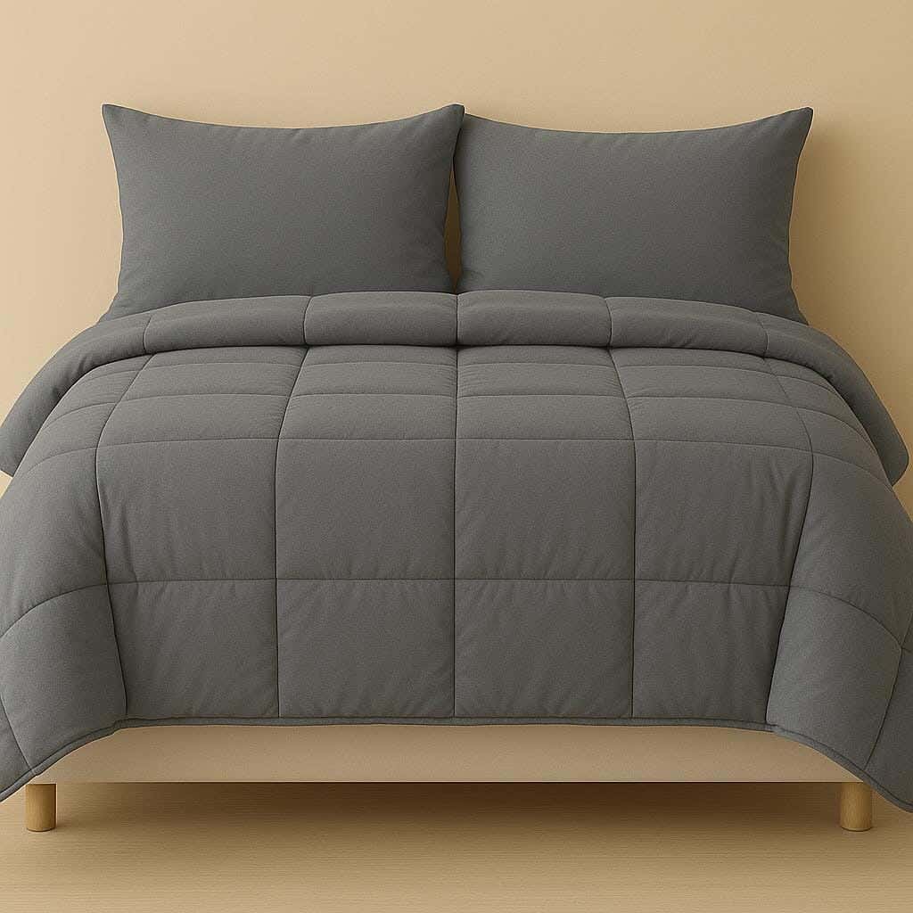 Blended Cotton Quilt Cover,240x220 cm - Grey