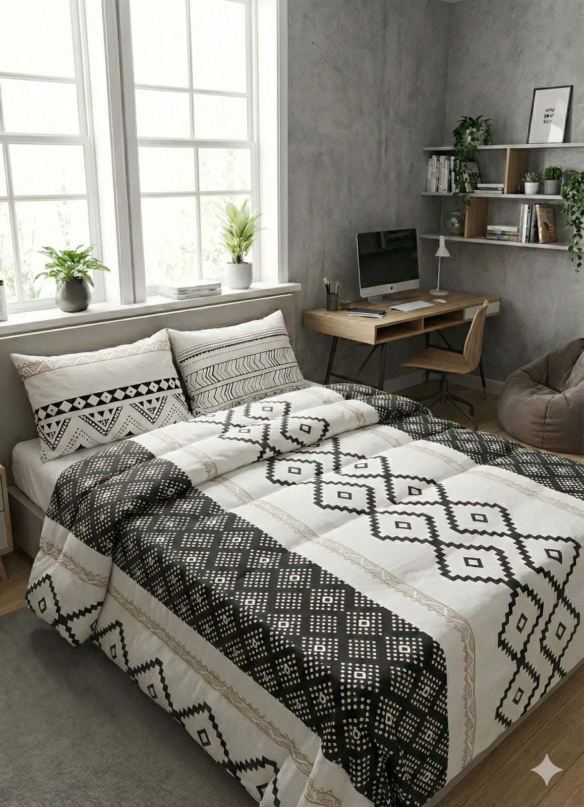 Yarlin Zippered Duvet Cover, Cotton Blend, 1 Piece, 220cm, Bohemian Design - Multicolor