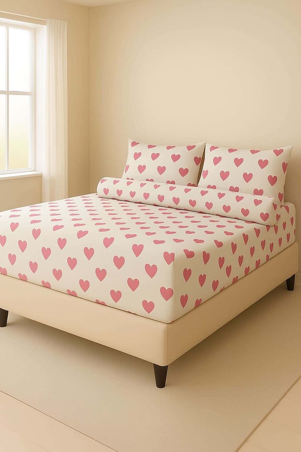 Blended Cotton Bedding Sheet Set,200x160 cm, 3 Pieces - Multicolor