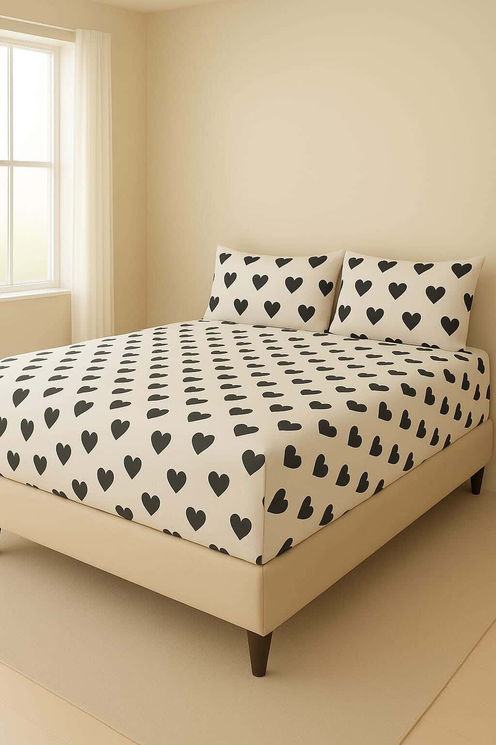 Blended Cotton Bedding Sheet Set,200x200 cm, 3 Pieces - Multicolor