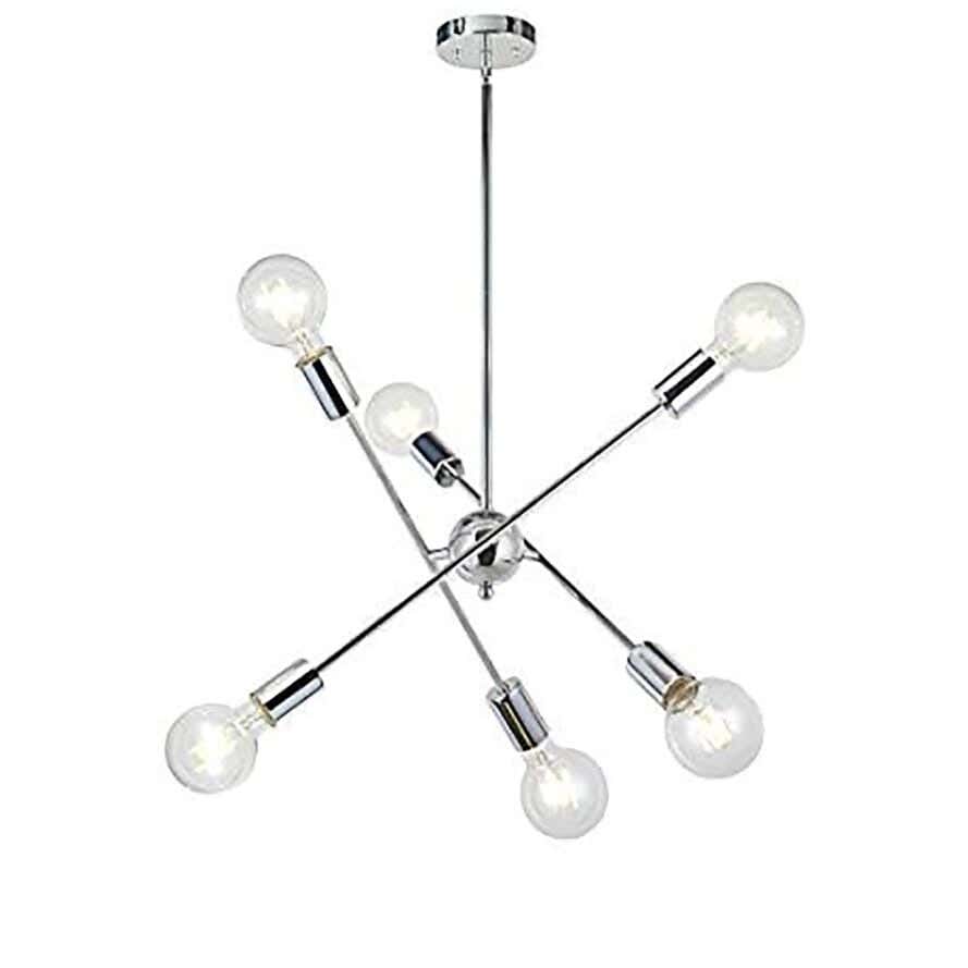 Steel Modern Chandelier, 90×45 cm - Silver