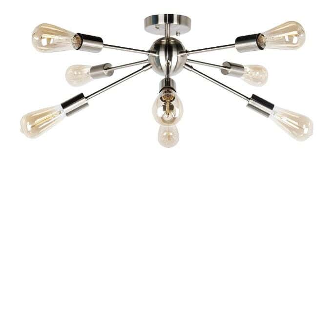Steel Modern Chandelier, 35×80 cm - Silver