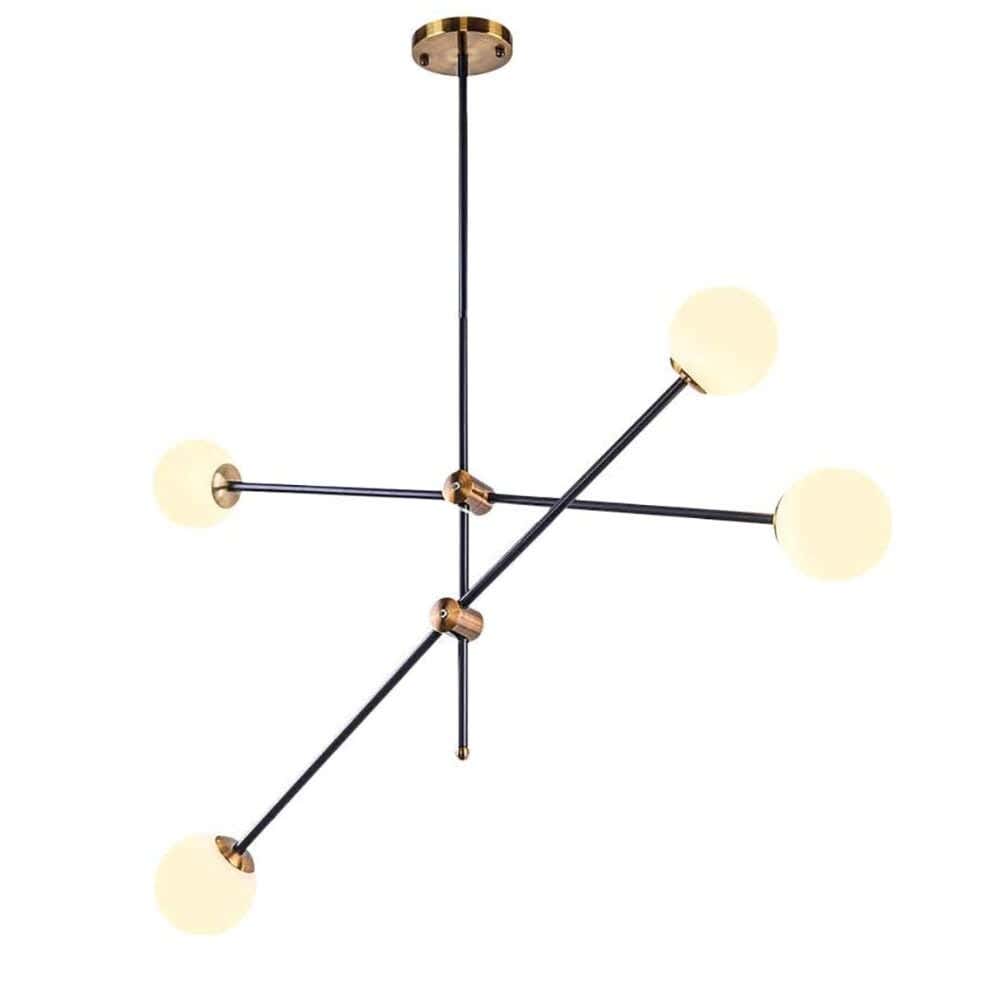 Steel Modern Chandelier, 72×90 cm - Black Gold