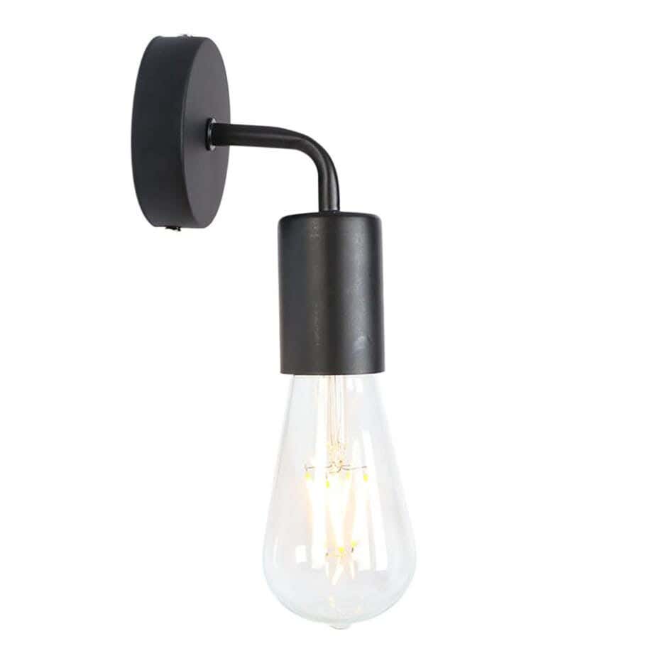 Steel Modern Wall Light Hanging, 16×10 cm - Black