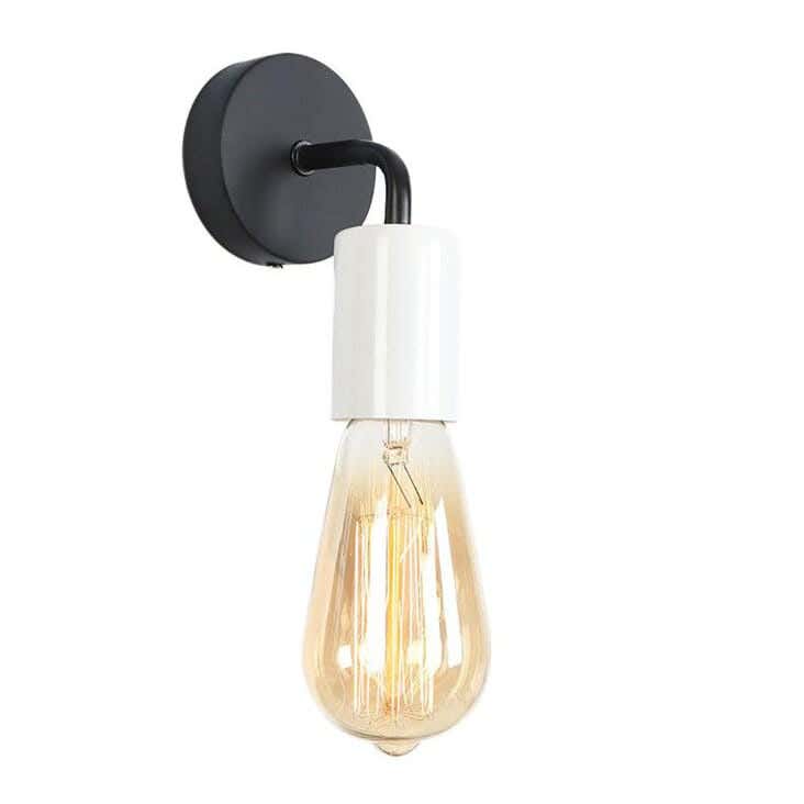 Steel Modern Wall Light Hanging, 16×10 cm - Black White