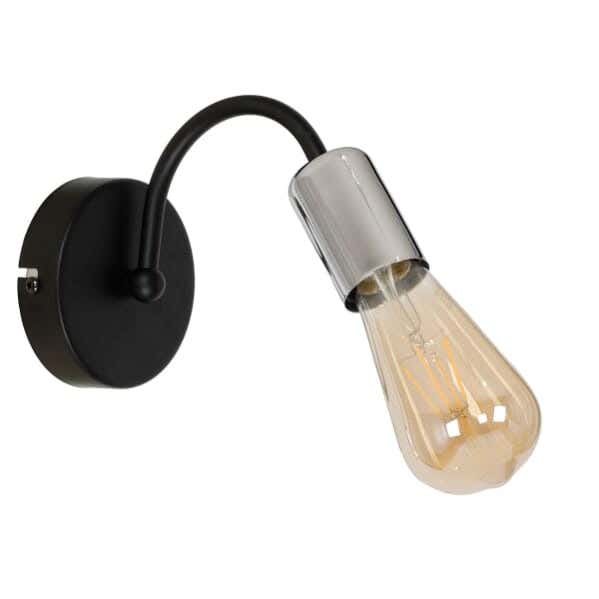 Steel Modern Wall Light Hanging, 14×10 cm - Black Silver