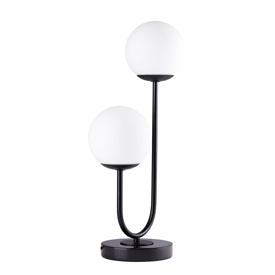 Steel Modern Lighting Table, 60×24 cm - Black White