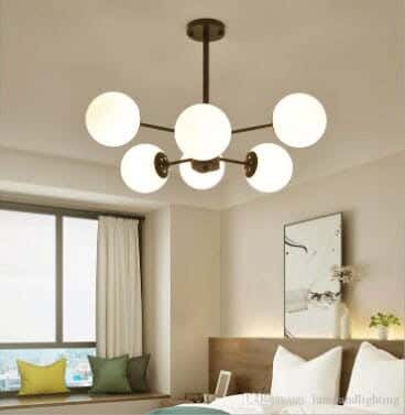 Steel Modern Chandelier, 55.5×40.5 cm - Black White
