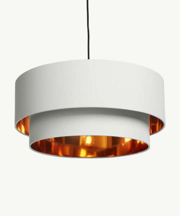 Steel Modern Chandelier, 65×55 cm - White Gold
