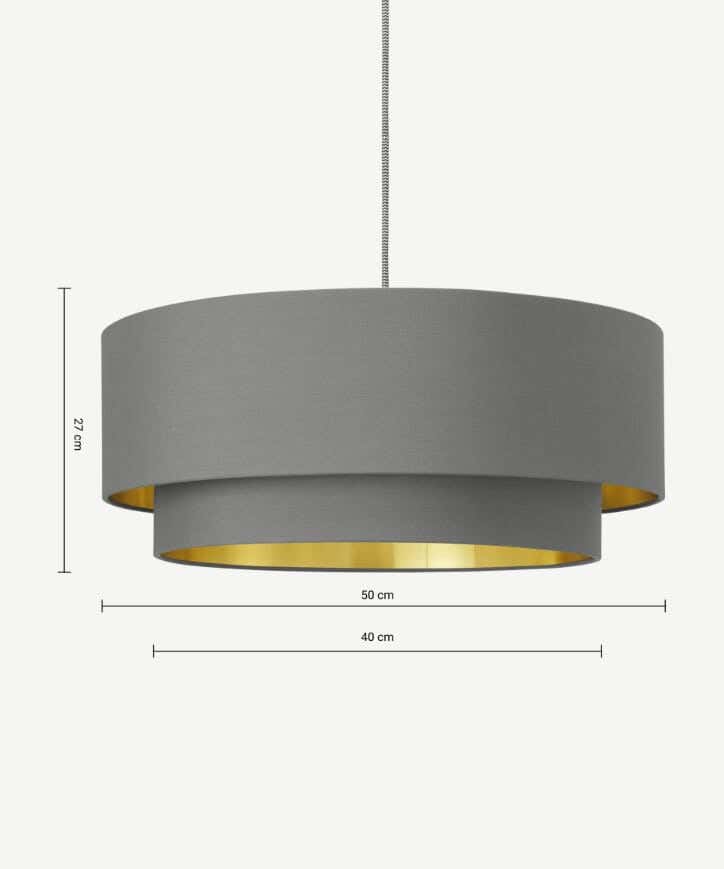 Steel Modern Chandelier, 65×55 cm - Grey Gold