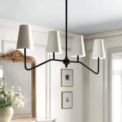 Steel Modern Chandelier, 75×20 cm - Black White