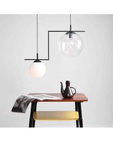Steel Modern Chandelier, 65×25 cm - Black White
