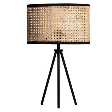 Steel Modern Lighting Table, 25×42 cm - Black Beige