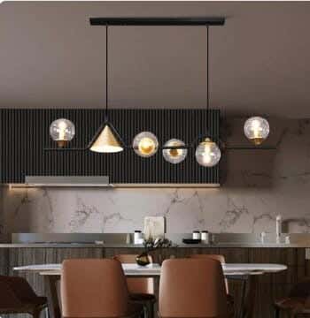 Steel Modern Chandelier, 120×120 cm - Black Gold