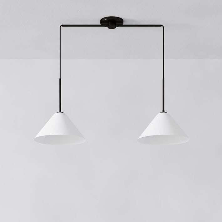 Steel Modern Chandelier, 70×85 cm - Black White