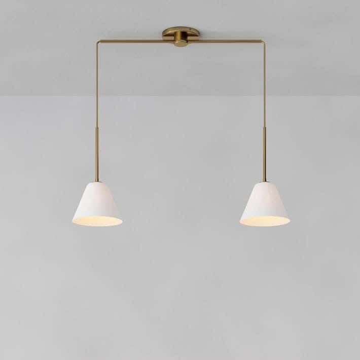 Steel Modern Chandelier, 65×75 cm - White Gold