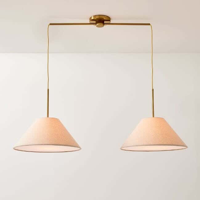 Steel Modern Chandelier, 70×85 cm - Gold Beige