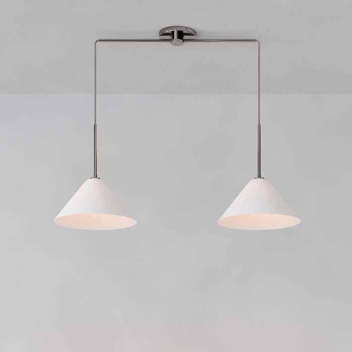 Steel Modern Chandelier, 70×85 cm - White Silver