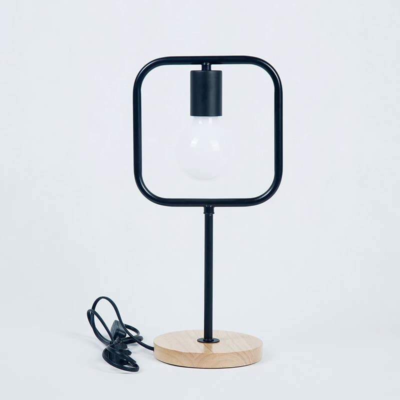 Table lamp, 1 bulb, 41x22 cm - Black Beige