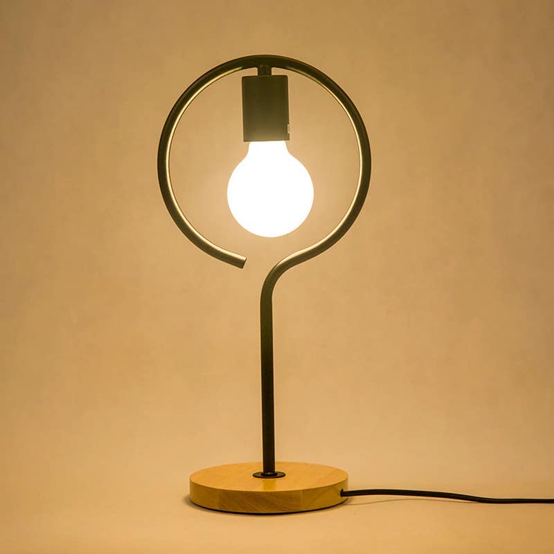 Table lamp, 1 bulb, 41x22 cm - Black Beige