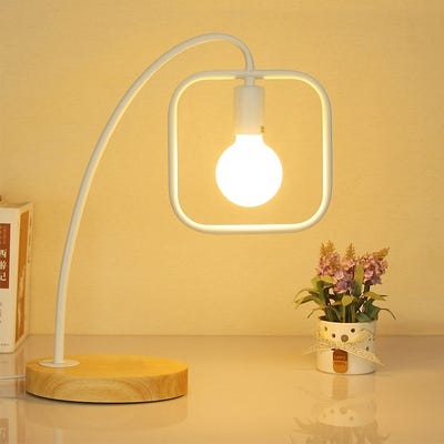 Table lamp, 1 bulb, 50x34 cm - White Beige