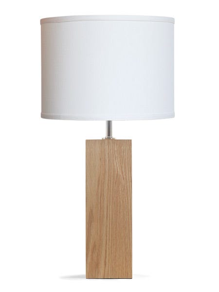 Table lamp, 1 bulb, 55x20 cm - white brown