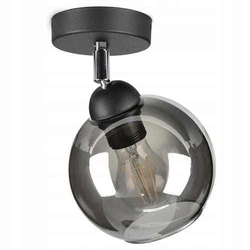 Ceiling chandelier, 1 bulb, 21x16 cm - black