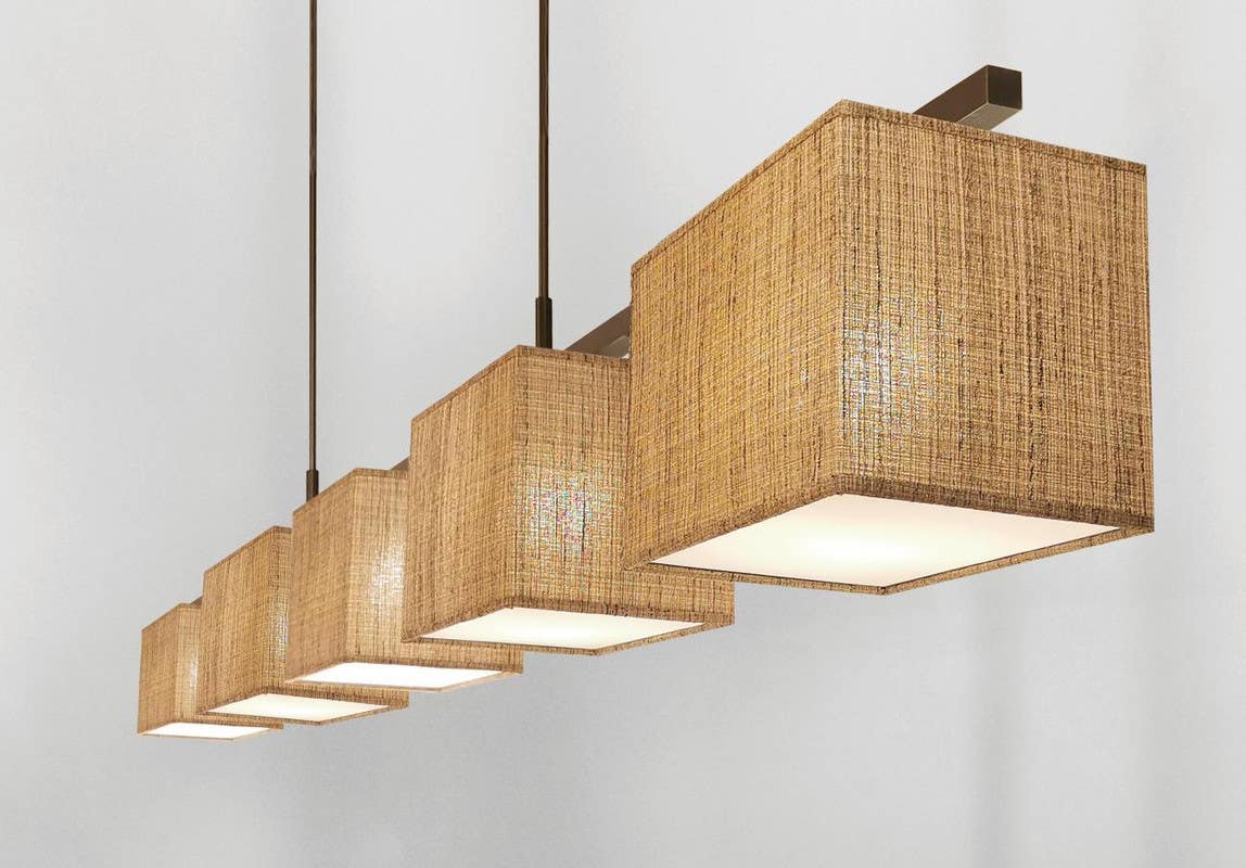 Ceiling chandelier, 5 lights, 155x177 cm - black brown
