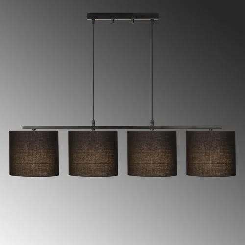 Ceiling chandelier, 4 lights, 110x120 cm - black