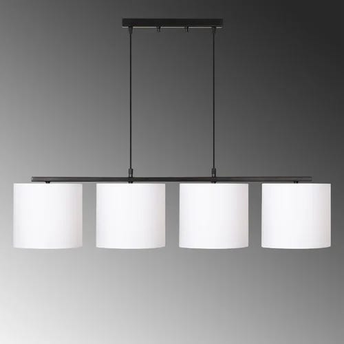 Ceiling chandelier, 4 lights, 110x120 cm - black and white