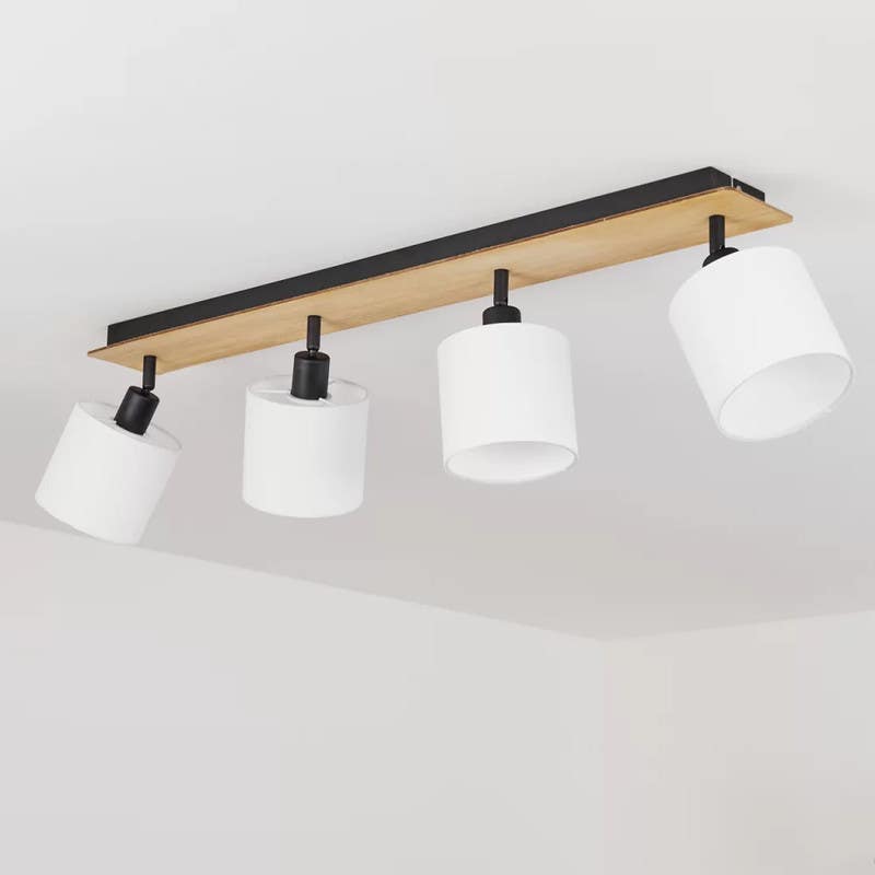 Ceiling chandelier, 4 bulbs, 20x75 cm - multi-colored