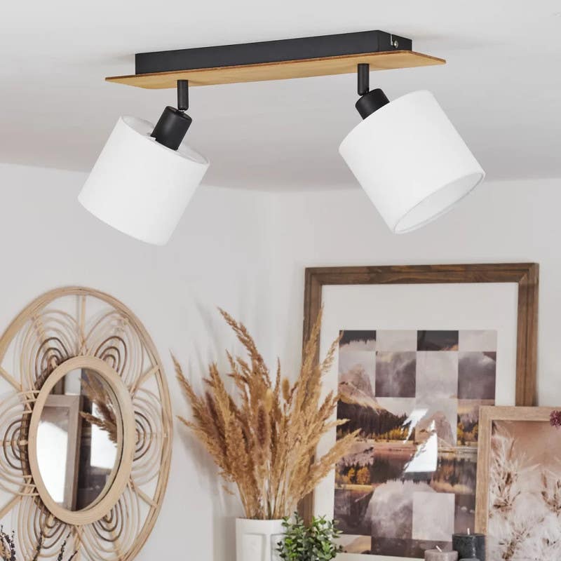 Ceiling chandelier, 2 bulbs, 20x35 cm - multi-colored