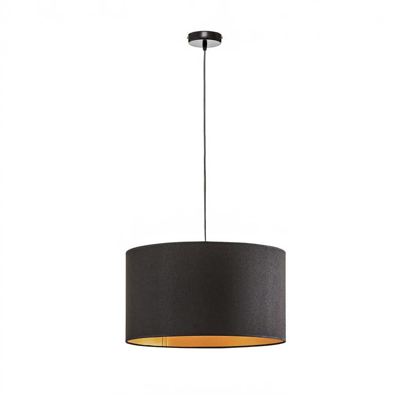 Ceiling chandelier, 1 bulb, 30x45 cm - black