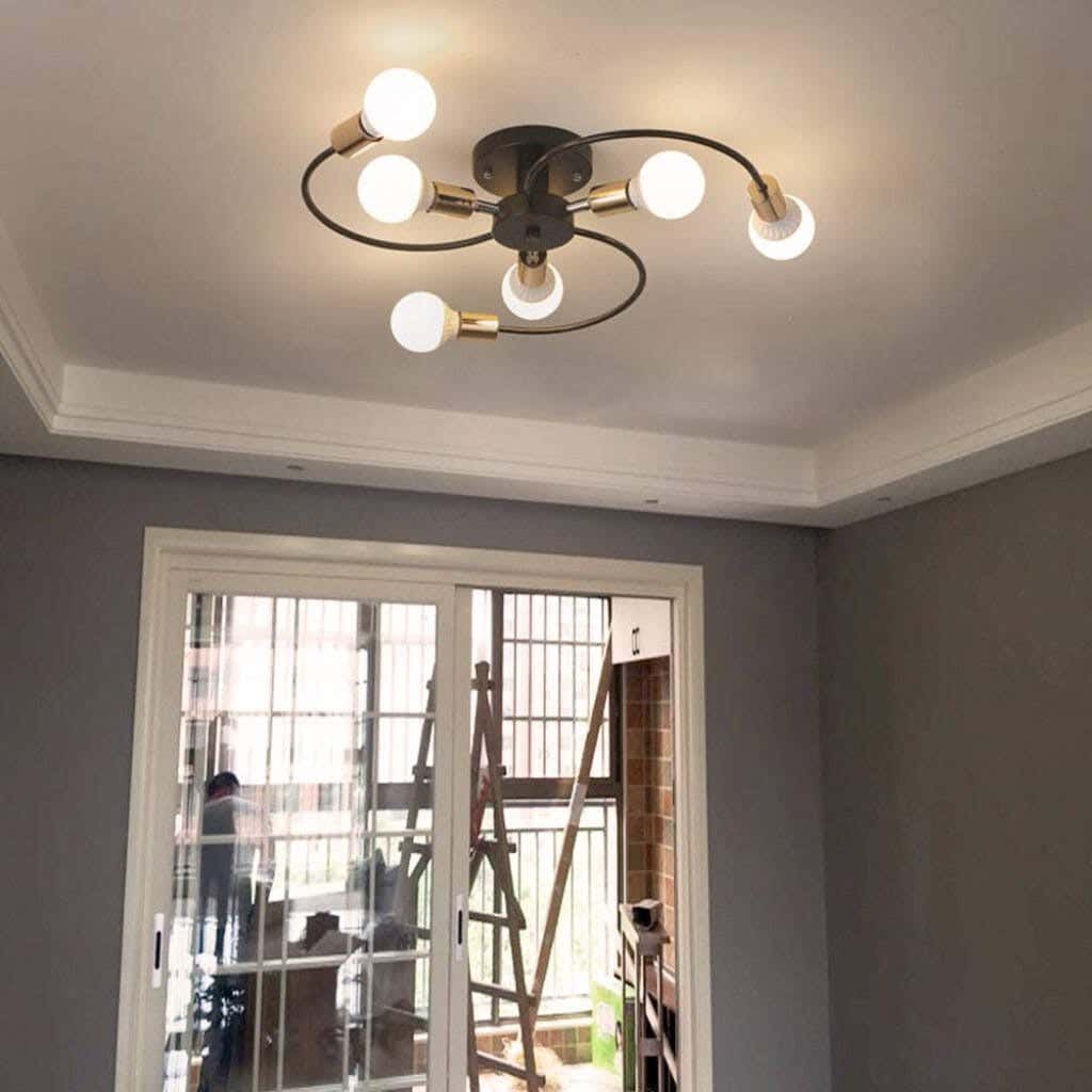 Ceiling Chandelier, 65x25 cm - Black