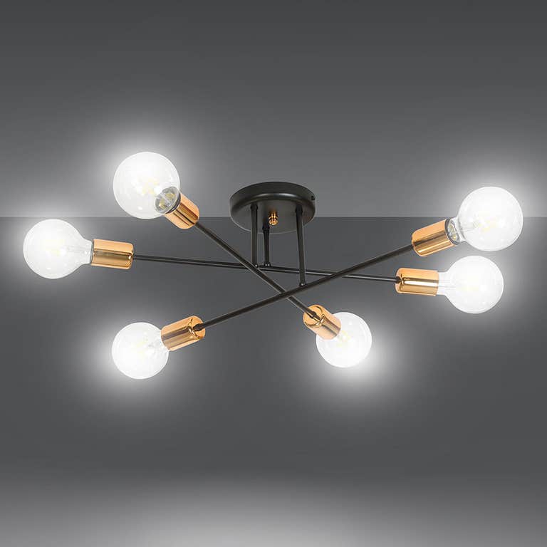 Chandelier Steel, 70×23 cm - Gold Black