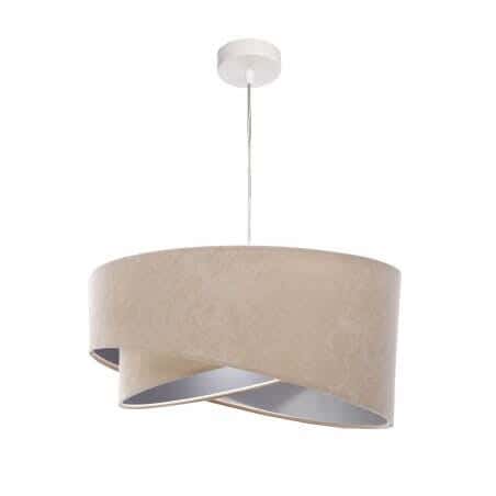 Steel Modern Chandelier, 70×50 cm - Beige Silver