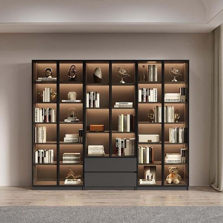Spanish MDF Wood Dressing Cupboard, 220X220X50 cm - Gray Cafe