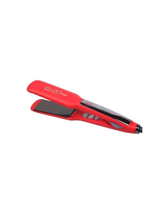 Enzo En-9913 Women'S Hair Straightener, Ceramic - Red