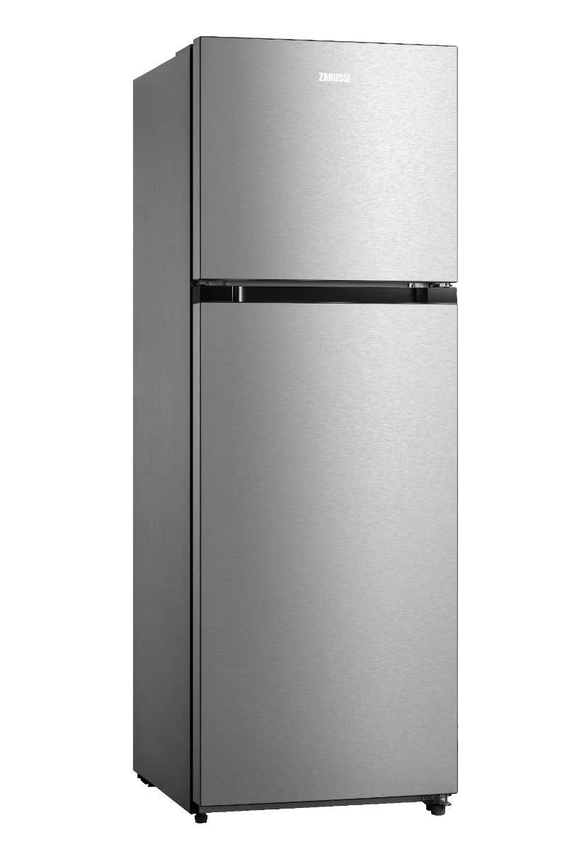 Zanussi ZTB4002SA Refrigerator, 338 Liters, Two Doors, No Frost, Top Freezer, Digital Control - Silver Inox