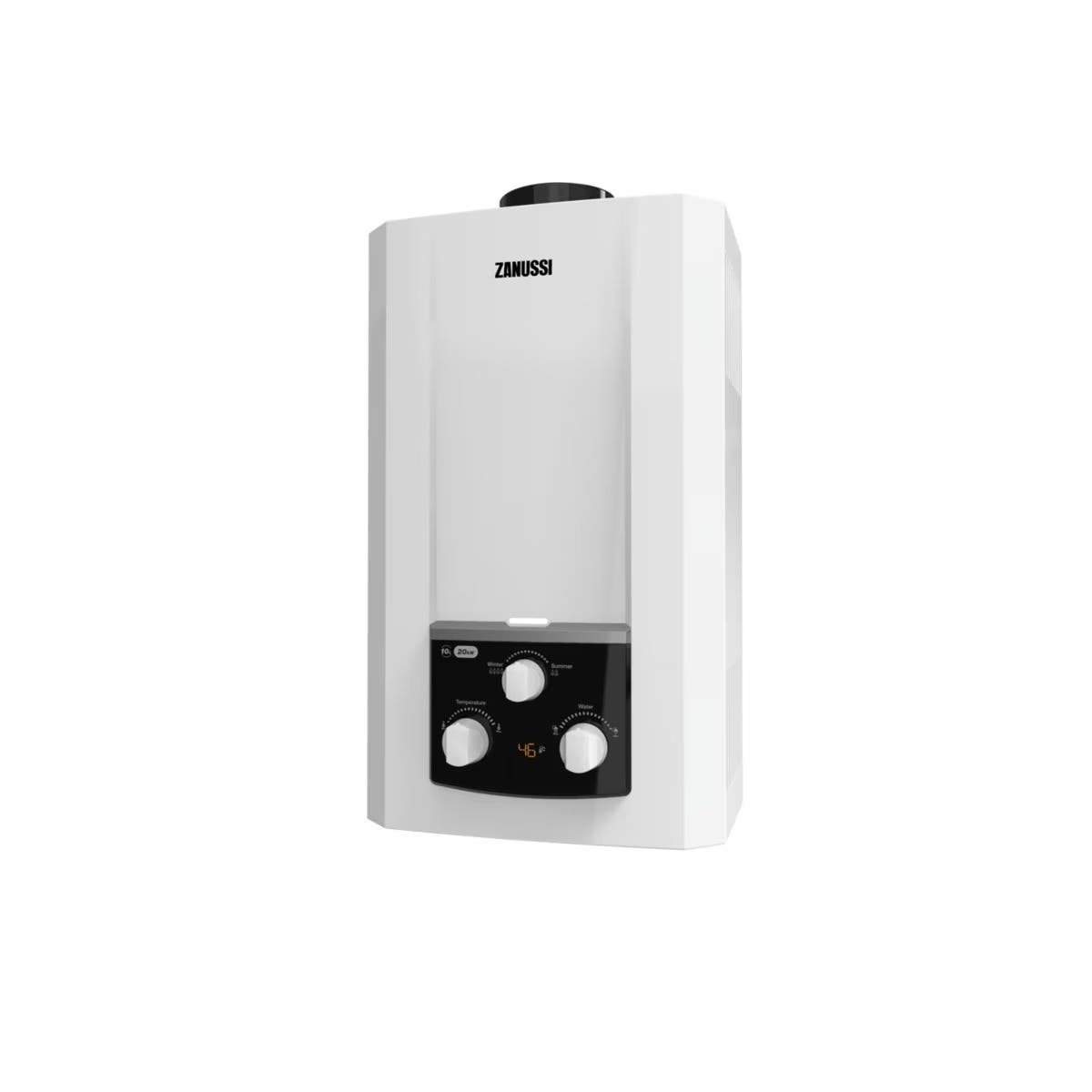 Zanussi 5569 Delta Gas Water Heater, With Chimney, 10 Litres - White